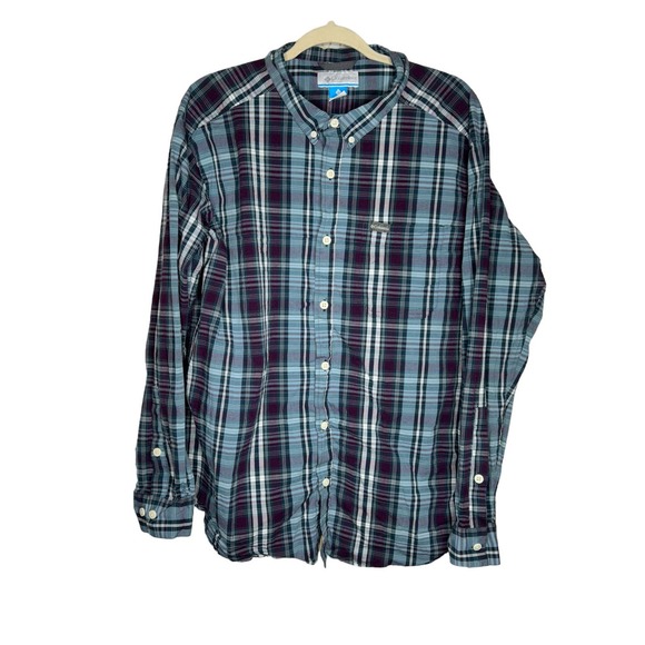 Columbia Men's Multicolor Plaid Long Sleeve Button Down Shirt  Size XXL - Picture 1 of 5